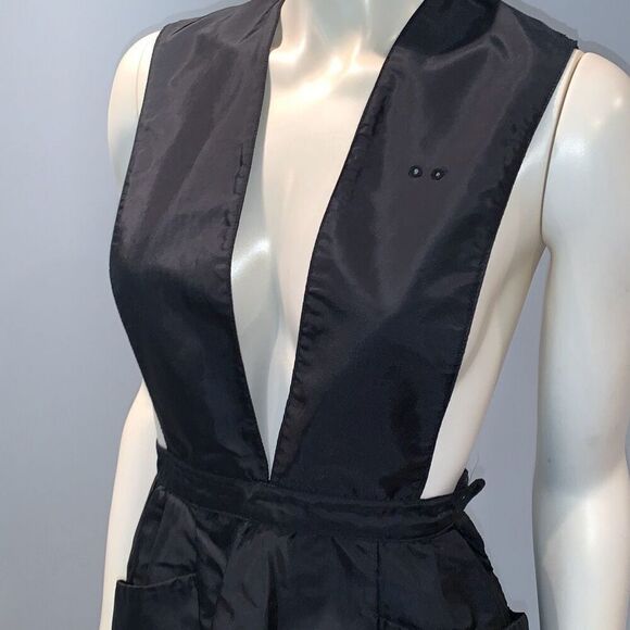 1950S VINTAGE ANGELICA NYLON PINAFORE UNIFORM DRESS SMALL - Picture 3 of 12